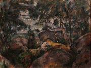 Paul Cezanne Rocks in the Forest France oil painting artist